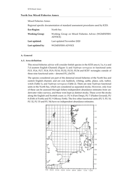 North Sea Mixed Fisheries Annex