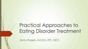 Practical Approaches to Eating Disorder Treatment