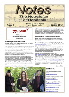 The Newsletter of Readifolk