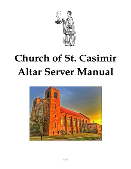 Church of St. Casimir Altar Server Manual