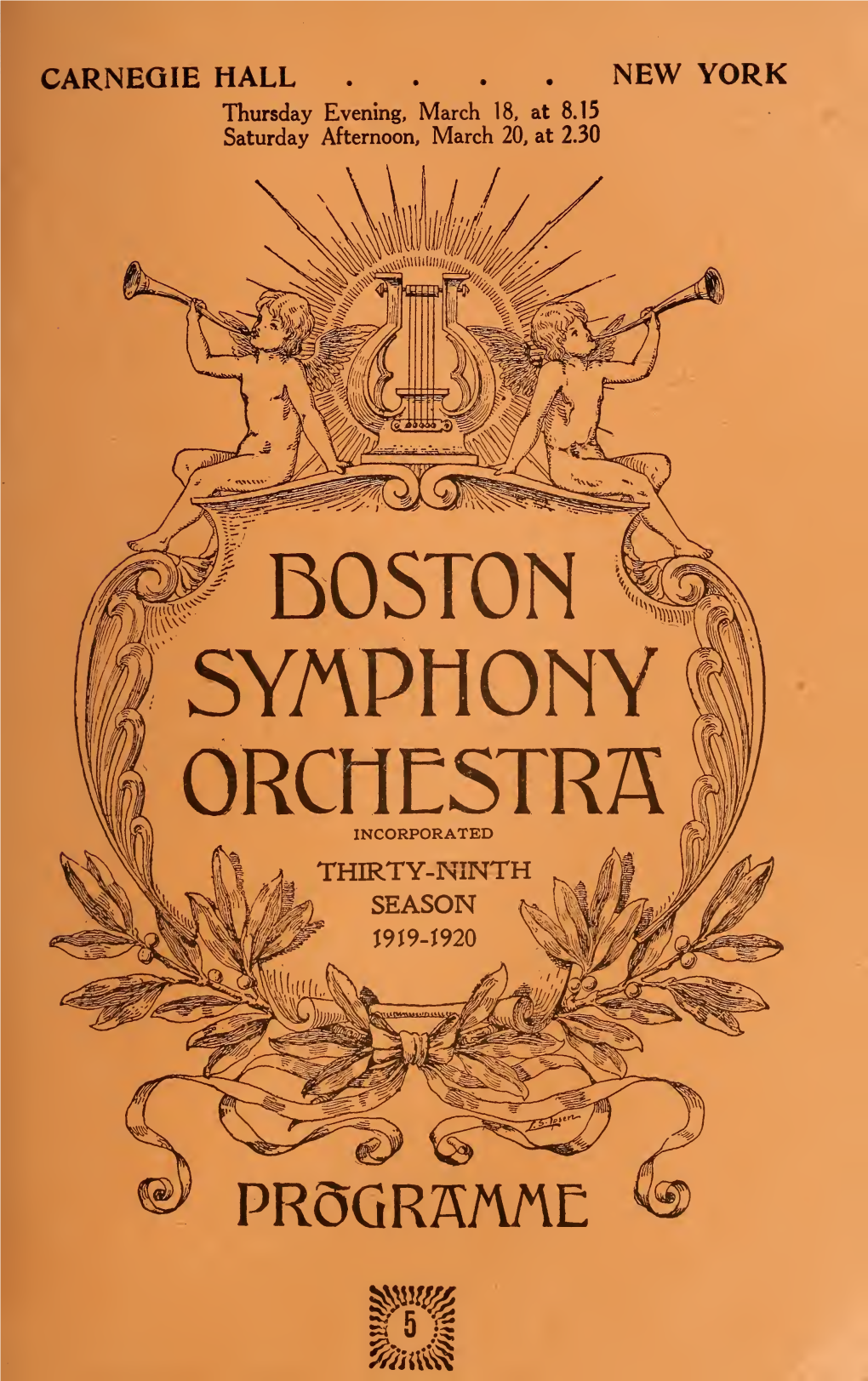 Boston Symphony Orchestra Concert Programs, Season 39,1919-1920, Trip