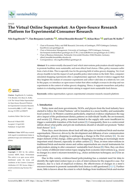 The Virtual Online Supermarket: an Open-Source Research Platform for Experimental Consumer Research