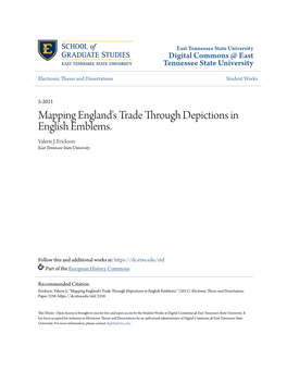 Mapping England's Trade Through Depictions in English Emblems. Valerie J