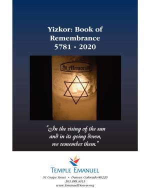 5781 Book of Remembrance Temple Emanuel