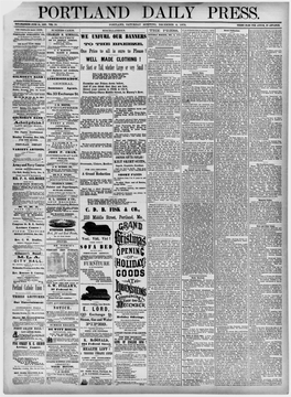 Portland Daily Press: December 4, 1875