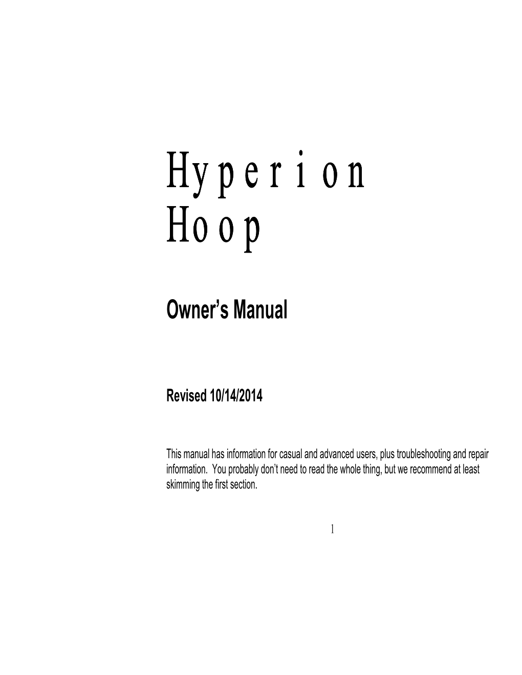 Owner's Manual