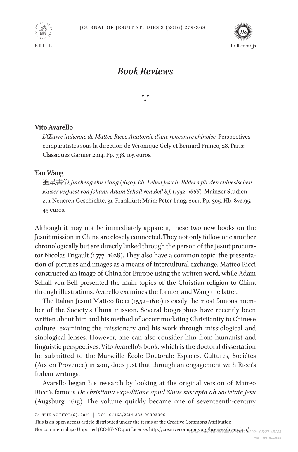 Downloaded from Brill.Com09/29/2021 05:27:45AM Via Free Access