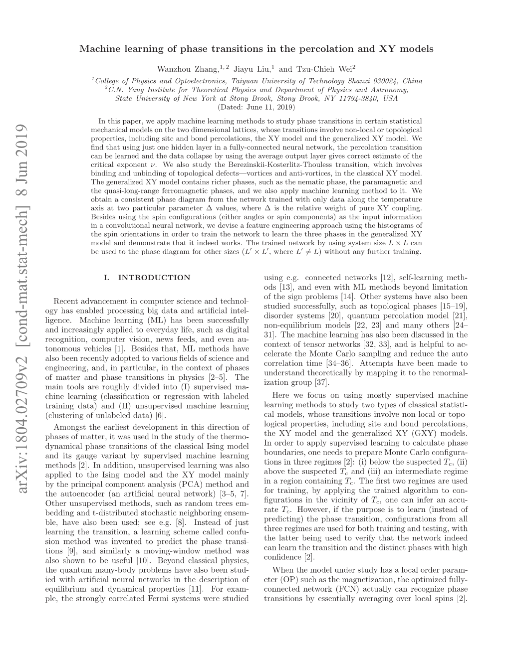 Arxiv:1804.02709V2 [Cond-Mat.Stat-Mech] 8 Jun 2019 L,Tesrnl Orltdfrisseswr Studied Were Exam- Systems for Fermi Correlated of Strongly [11]