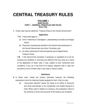Central Treasury Rules
