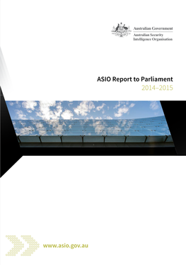 ASIO Report to Parliament 2014–2015