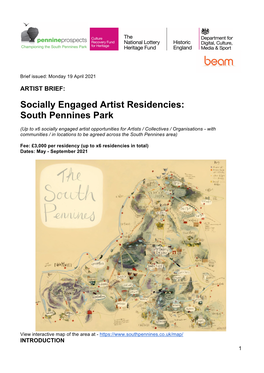 Socially Engaged Artist Residencies: South Pennines Park