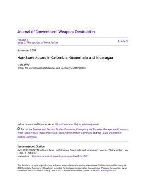 Non-State Actors in Colombia, Guatemala and Nicaragua