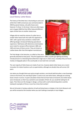 Local History: Letter Boxes