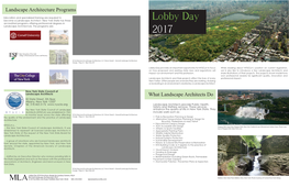 Download the Most Recent Lobby Day Brochure