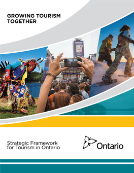 Strategic Framework for Tourism in Ontario