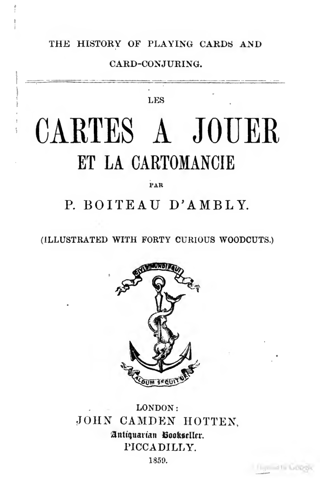 Les Cartes a Jouer Et La Cartomancie