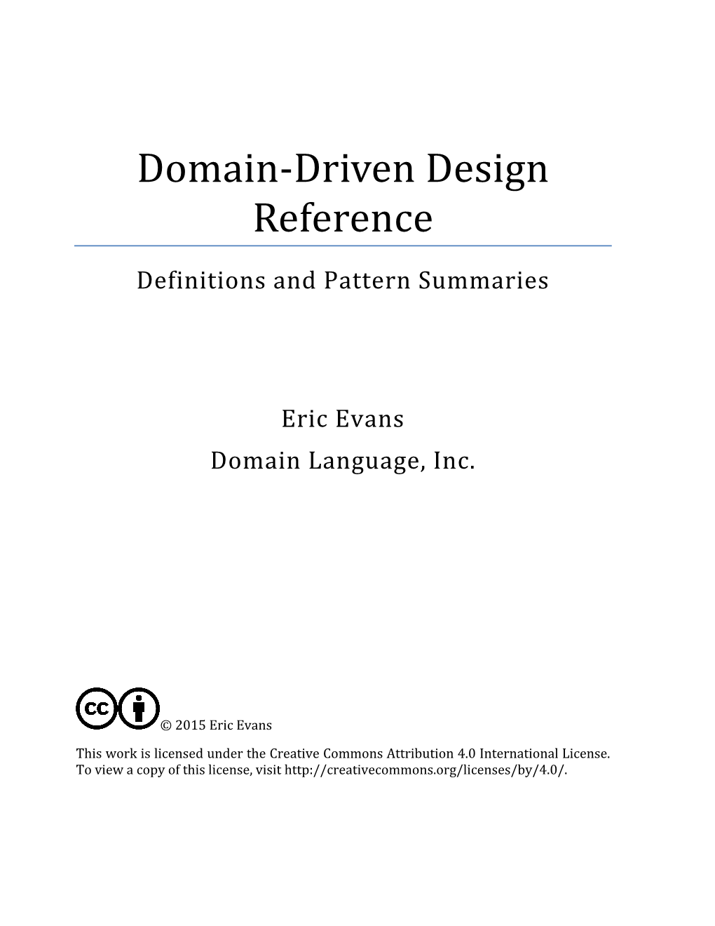 Domain-‐Driven Design Reference