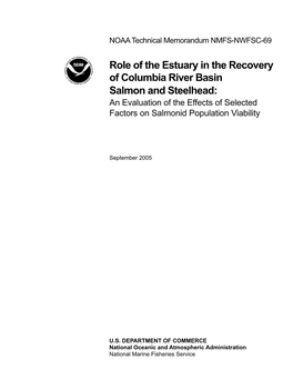 Role of the Estuary in the Recovery of Columbia River Basin Salmon and Steelhead: an Evaluation of the Effects of Selected Factors on Salmonid Population Viability