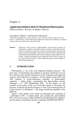 Chapter 8 Application of Spin Labels to Membrane Bioenergetics