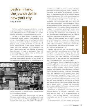 Pastrami Land: the Jewish Deli in New York City