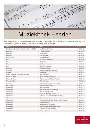 Muziekboek Yarden Crematorium Heerlen in Heerlen