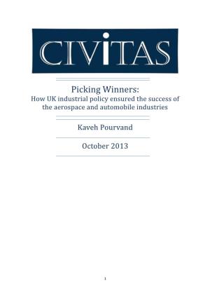 Picking Winners: How UK Industrial Policy Ensured the Success of the Aerospace and Automobile Industries