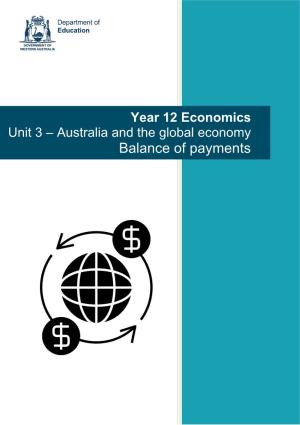 Balance of Payments Except Where Indicated, This Content © Department of Education Western Australia 2020 and Released Under Creative Commons CC by NC