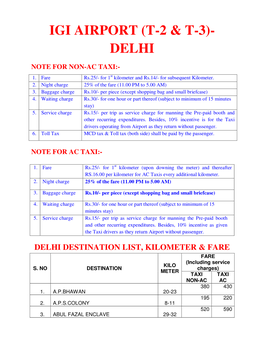 Igi Airport (T-2 & T-3)- Delhi