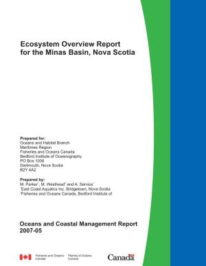 Ecosystem Overview Report for the Minas Basin, Nova Scotia