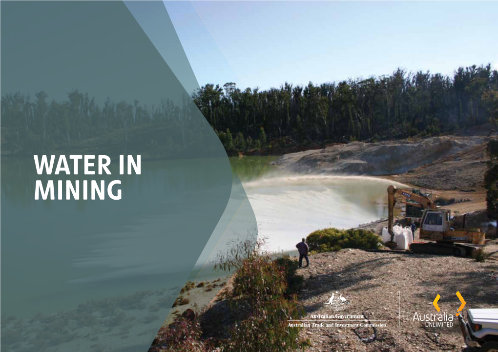 WATER in MINING Cover Image Image Courtesy of Earth Systems