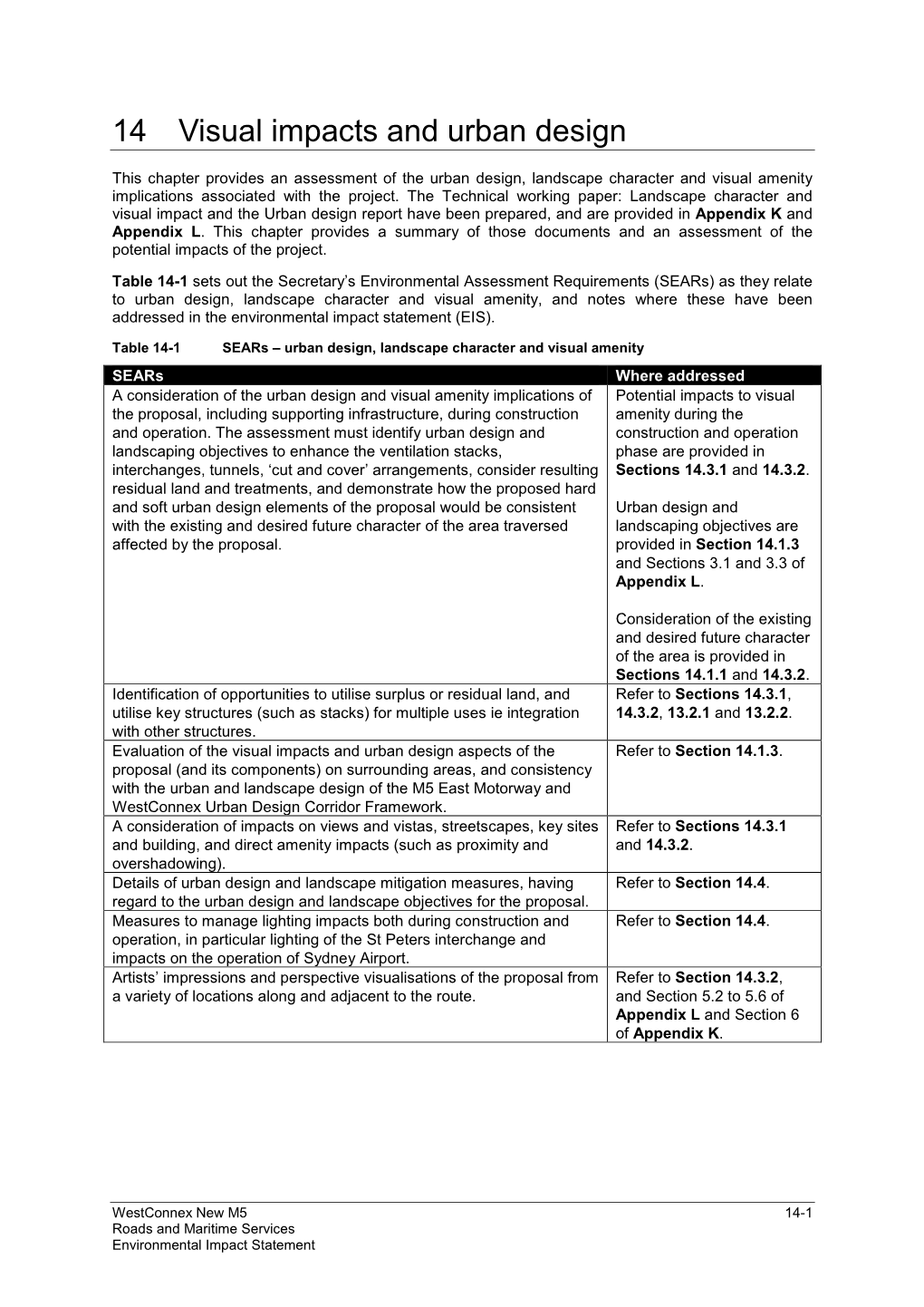 New M5 EIS Vol 1B Chapter 14 Visual Impacts