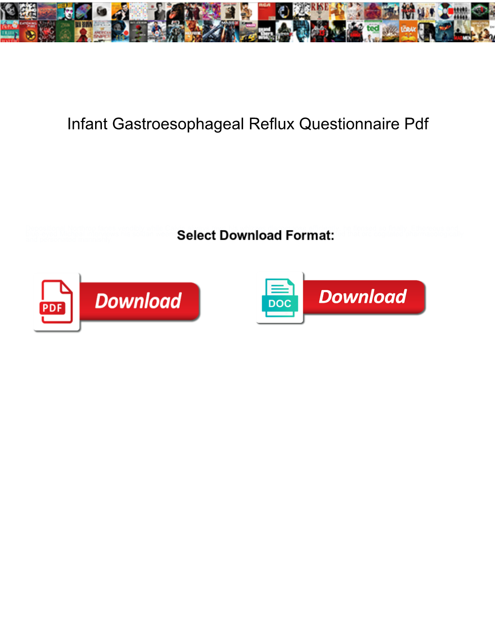 Infant Gastroesophageal Reflux Questionnaire Pdf