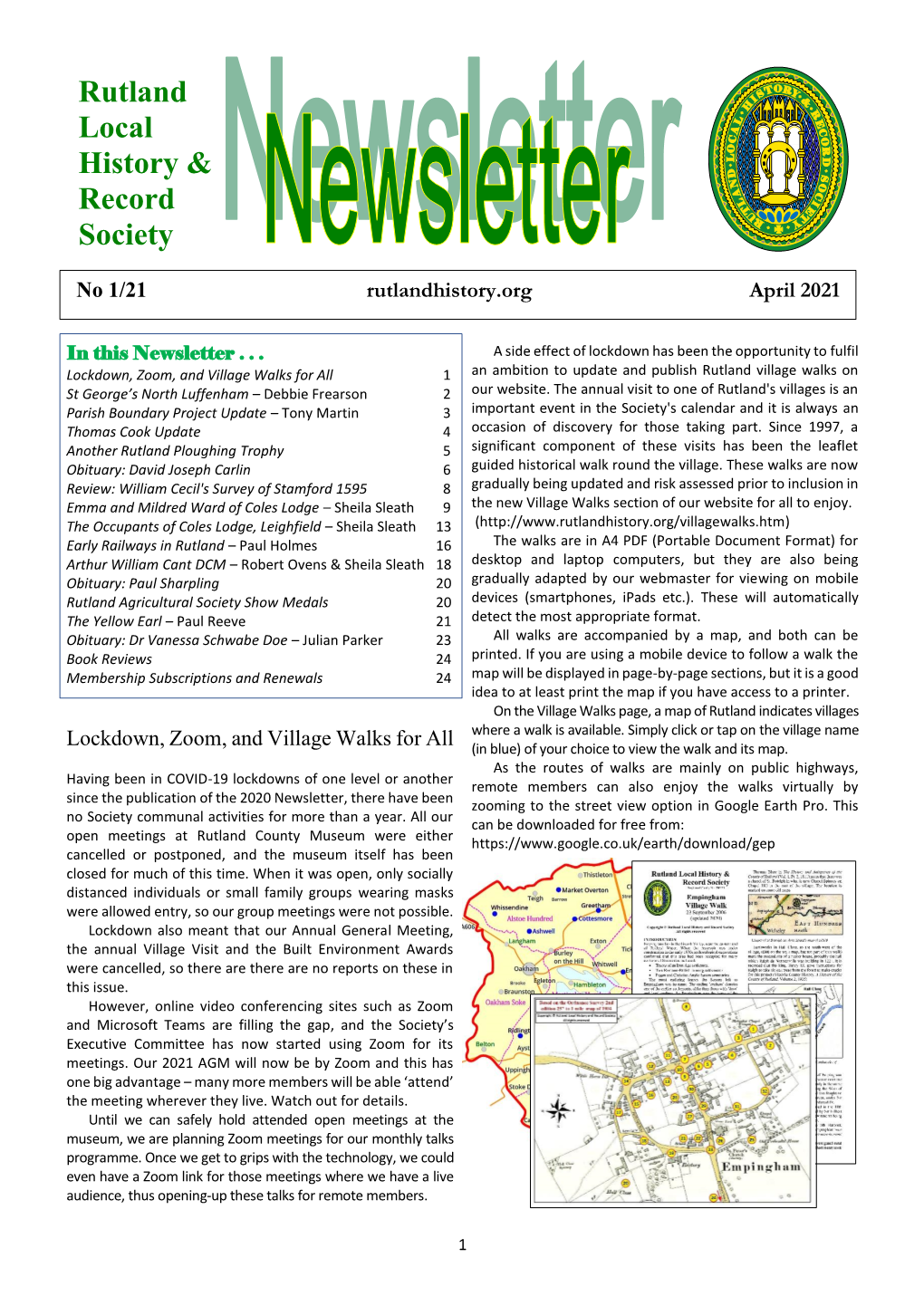 April 2021 Newsletter