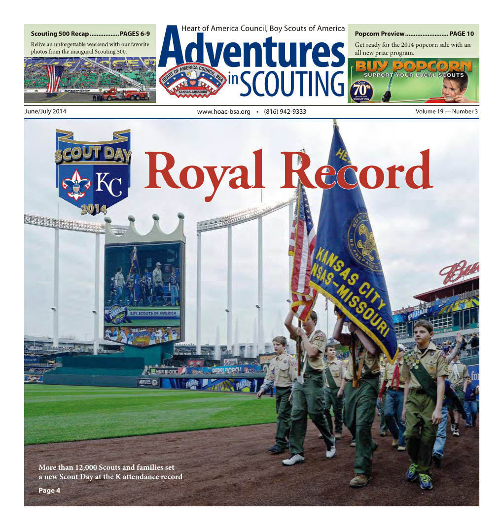 Inscouting June/July 2014 • (816) 942-9333 Volume 19 — Number 3 Royal Record