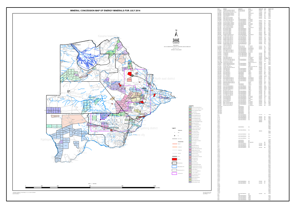 Ghanzi District Ngamiland District Central District Kgalagadi District