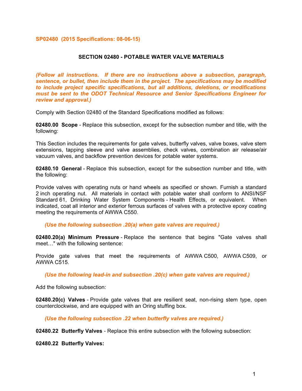 Section 02480-Potable Water Valve Materials s1