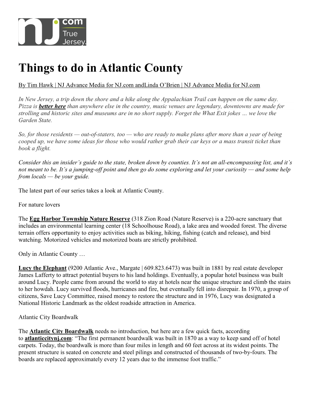 Things to Do in Atlantic County