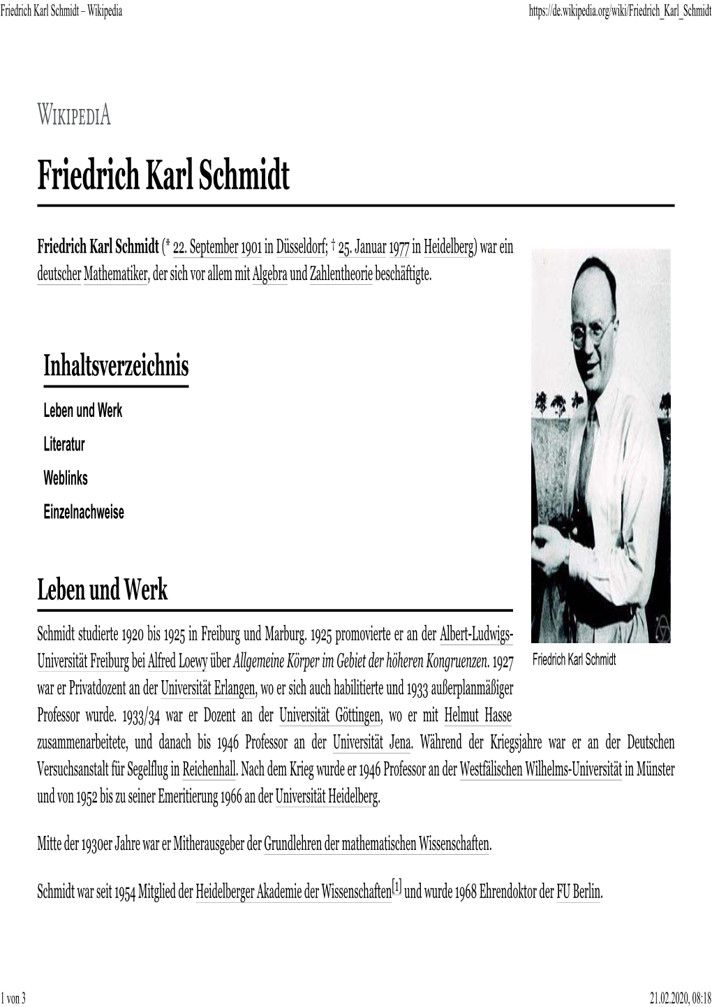 Friedrich Karl Schmidt – Wikipedia