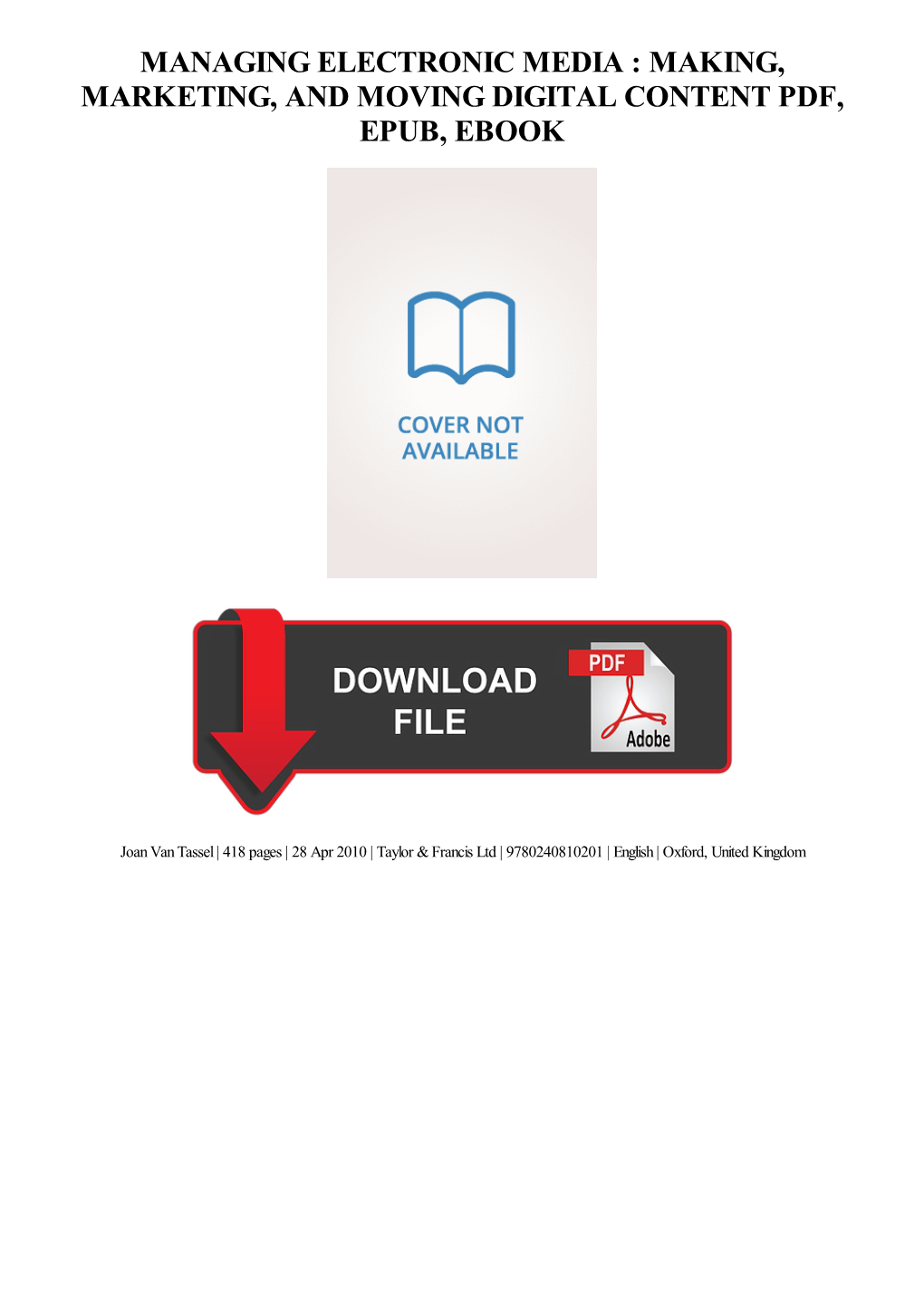 PDF Download Managing Electronic Media