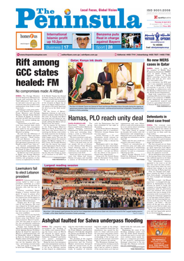 Rift Among GCC States Healed: FM