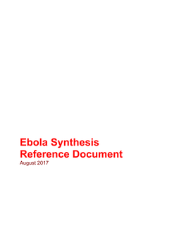 Ebola Synthesis Reference Document August 2017