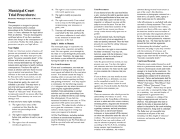 Municipal Court Trial Procedures