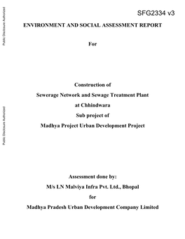 Madhya Project Urban Development Project Public Disclosure Authorized
