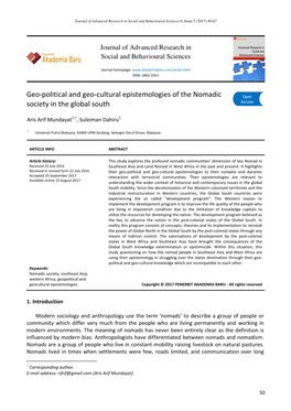 Akademia Baru Social and Behavioural Sciences