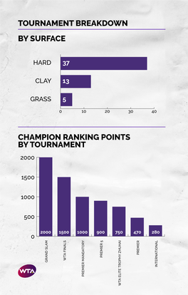 Tournament Breakdown by Surface Champion Ranking Points By