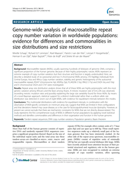 Genome-Wide Analysis of Macrosatellite