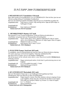 FYSAK LØYPER Balsfjord Kommune Sommeren 2007