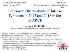 Dropsonde Observations of Intense Typhoons in 2017 and 2018 in the T-PARCII
