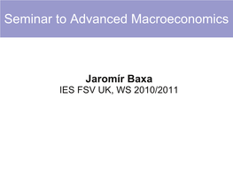 Seminar to Advanced Macroeconomics