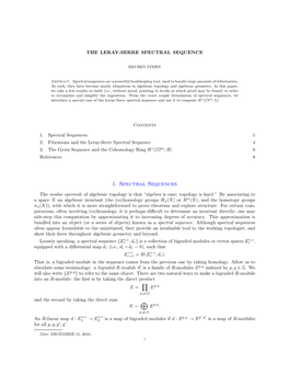 The Leray-Serre Spectral Sequence